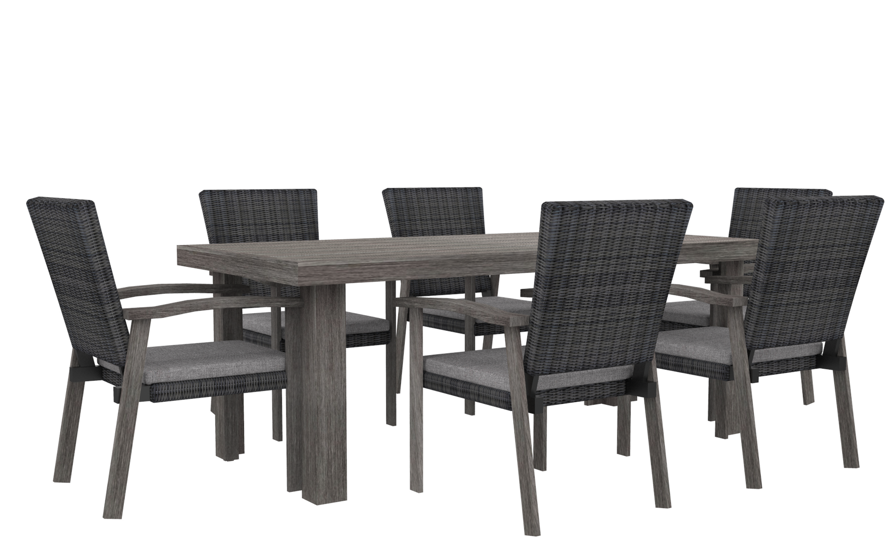 Wicker 4 6 8 Seater Outdoor Dining Set Sunbrella Fabric Mesa