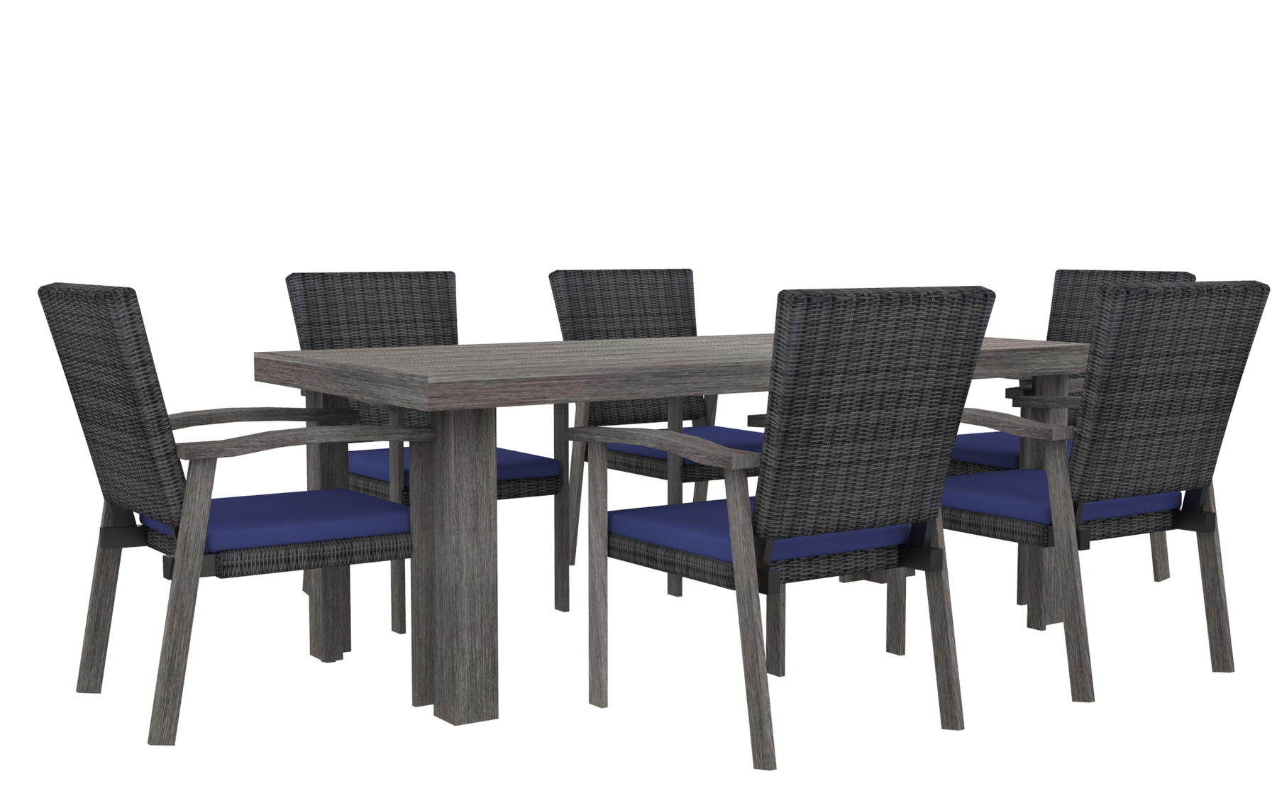 Wicker 4 6 8 Seater Outdoor Dining Set Sunbrella Fabric Mesa