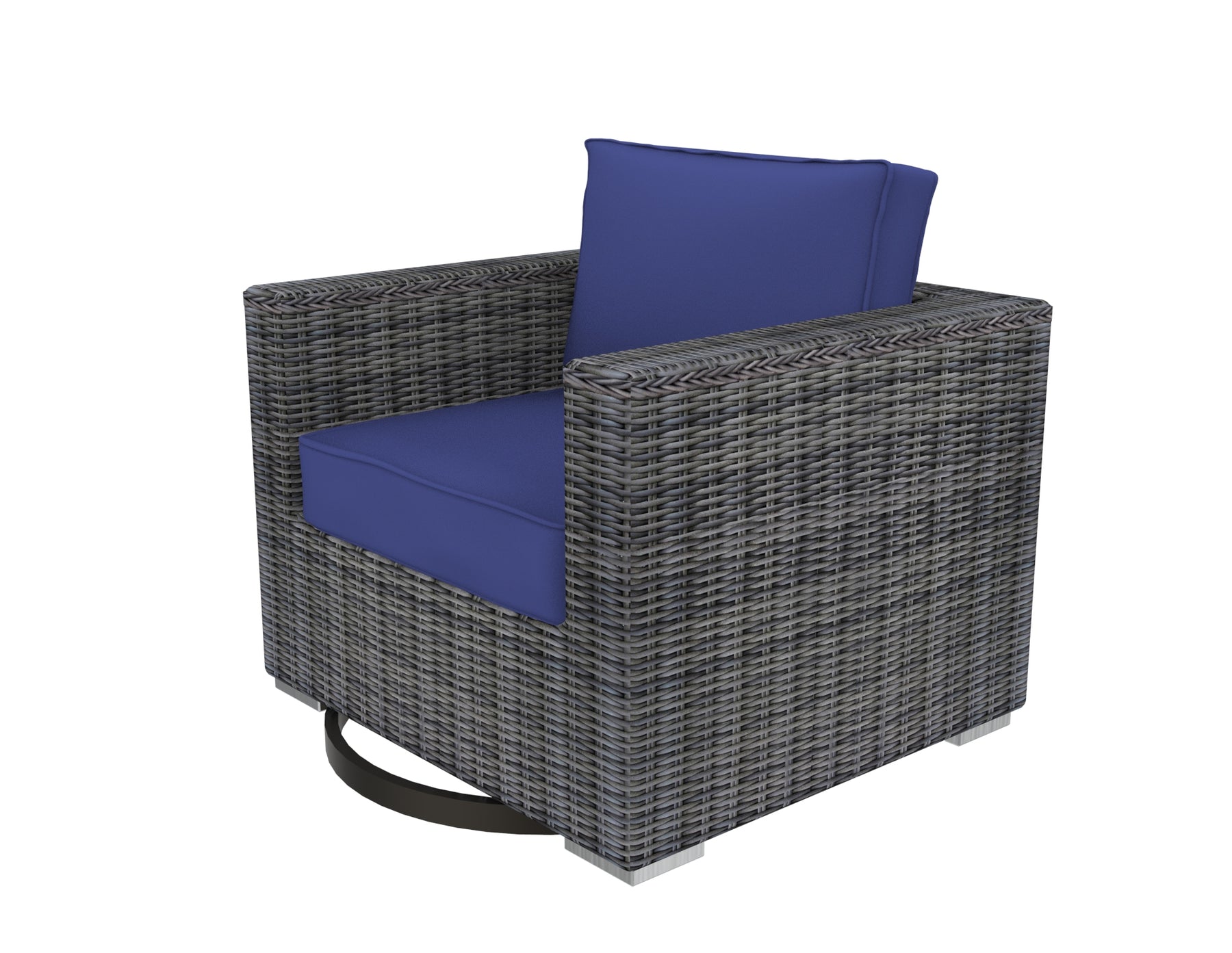 Outdoor Wicker Swivel Club Chair Cozy Corner Patios